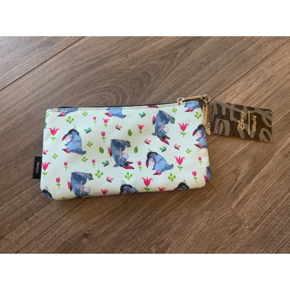 NEW Loungefly Winnie the Pooh EEYORE Balloons Clouds Cosmetic‎ Makeup Bag Pouch